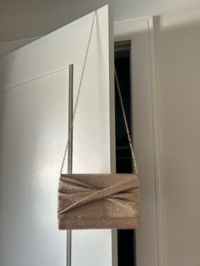 Elegant Glitter Crossbody Clutch - Champagne